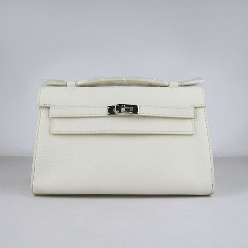 AAA Hermes Kelly 22 CM France Leather Handbag Beige H008 On Sale